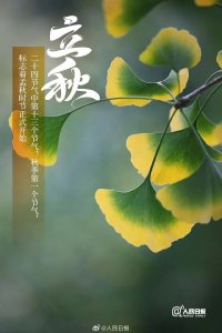 ​今日，立秋