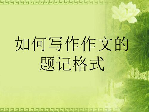 题记怎么写格式(题记写格式的方法)
