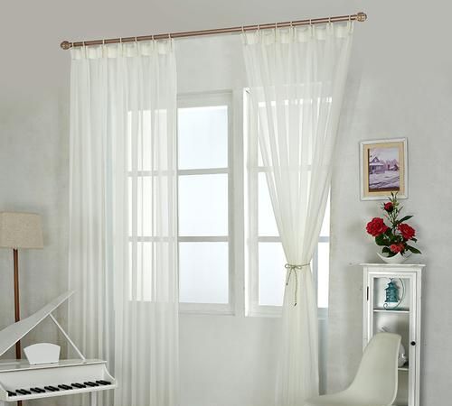 装了纱帘是不是把布帘给拉开只剩一层纱帘呢