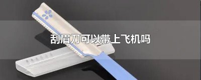 ​刮眉刀可以带上飞机吗