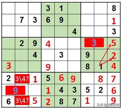 数独九宫格快速挑战高难度讲解(玩转数独之九宫数独高级技巧解题实例)(14)