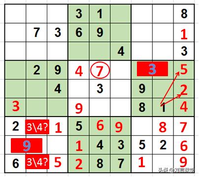 数独九宫格快速挑战高难度讲解(玩转数独之九宫数独高级技巧解题实例)(15)