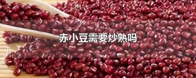 ​赤小豆需要炒熟吗
