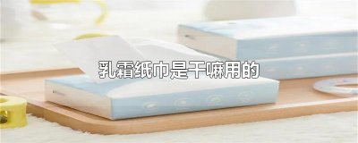​乳霜纸巾是干嘛用的