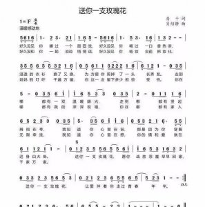 ​送你玫瑰花是什么歌曲(我送你一朵玫瑰花歌名)